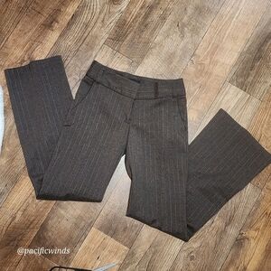 STYLISH FLARE MULTI COLOR PINSTRIPE BROWN TROUSER PANTS SIZE 1